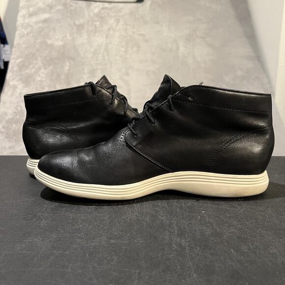 Cole Haan Grand Tour Chukka Boots Mens 11 Black Leather Grand.OS Lace Up C31366 main image 7